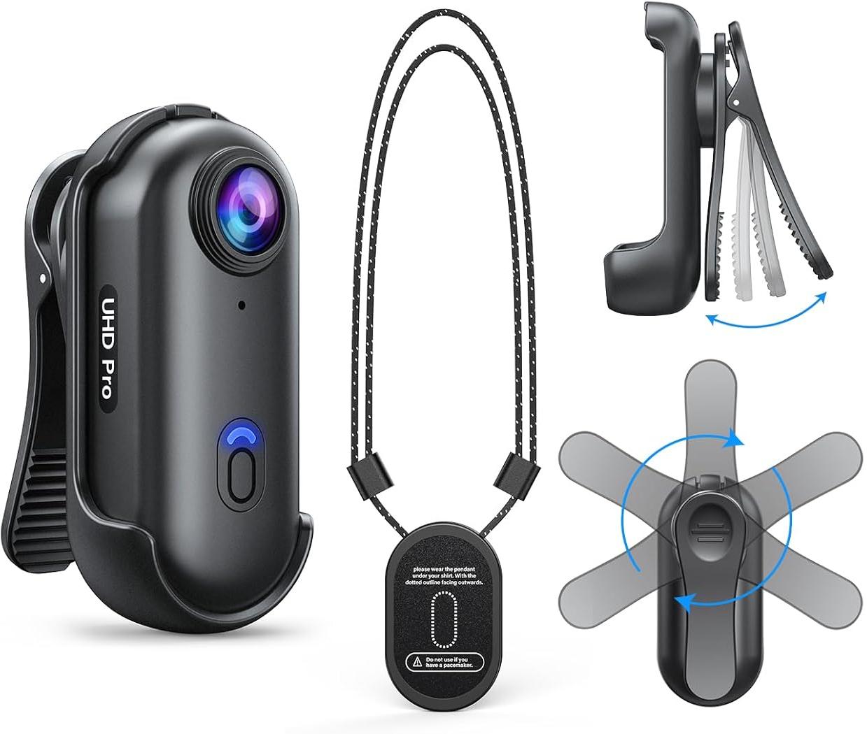 4K Mini Bodycam Action Camera Outdoor Sports Wide Angle Cam Magnetic Wearable Video Recorder Sports Dv For Fishing Cycling Surfing