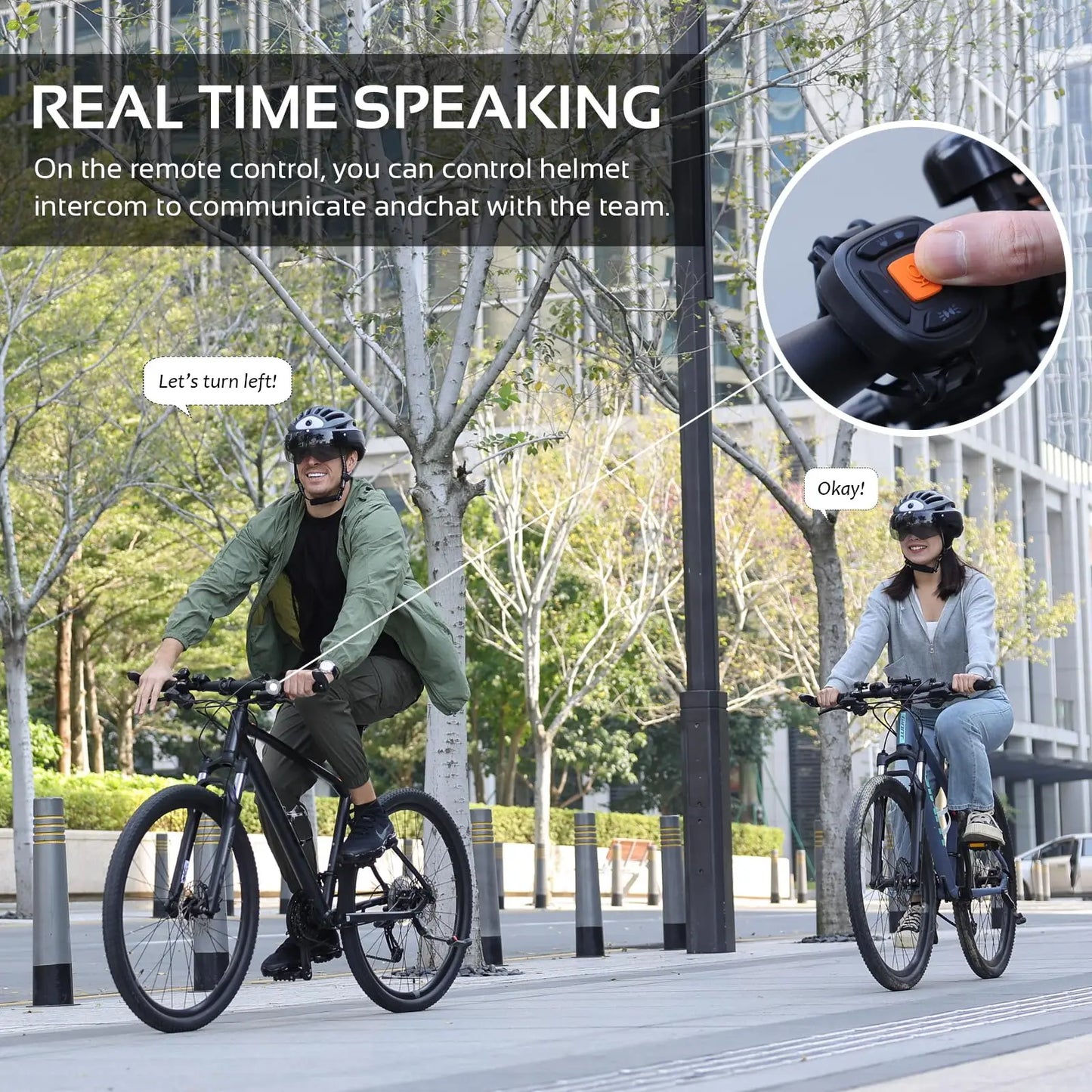 Bike Helmet Men 16MP 4K HD Camera Smart Cycling Helmet Front and Rear Lighting Multi-Person Function Bicycle Scooter Helmet Mtb