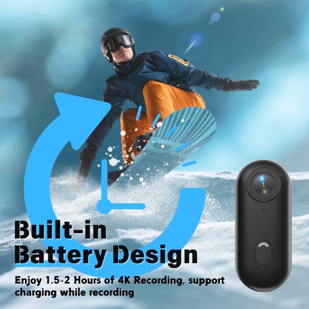4K Mini Bodycam Action Camera Outdoor Sports Wide Angle Cam Magnetic Wearable Video Recorder Sports Dv For Fishing Cycling Surfing