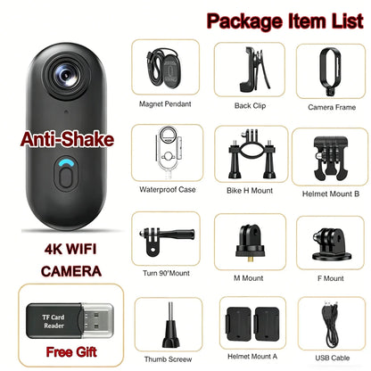 EIS Stabilized Wearable POV Action Camera