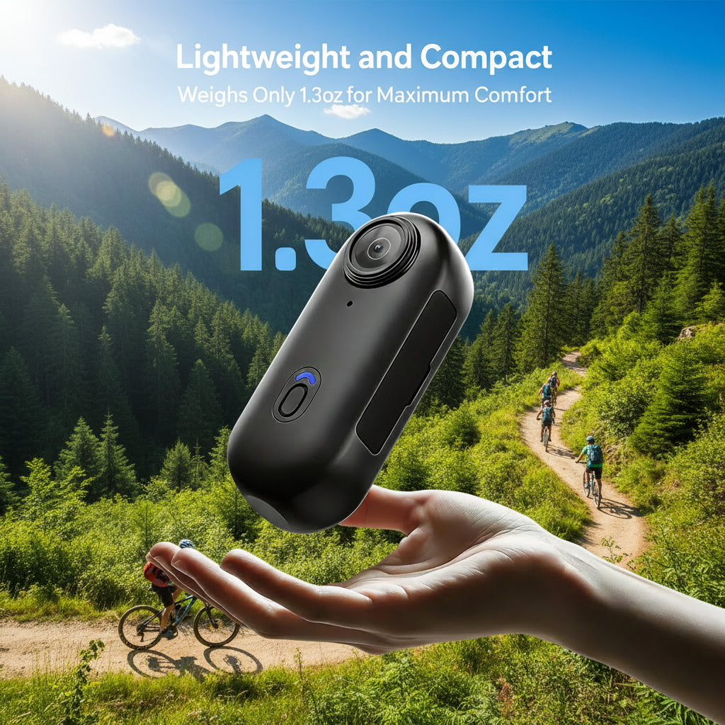 4K HD Mini Vlog Camera with WiFi Wireless Portable Action Body Cam for Sports Travel Photography Pocket Sized Video Recorder
