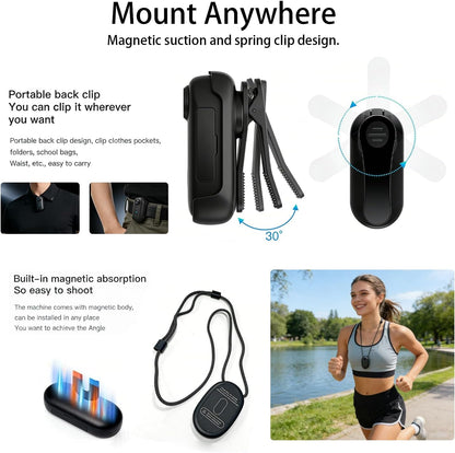 EIS Stabilized Wearable POV Action Camera